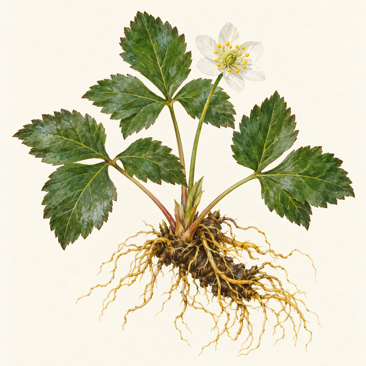Botanische Illustration von Goldfaden