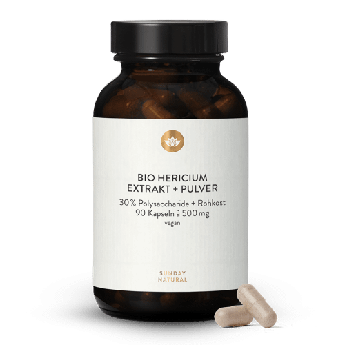 Sunday Natural Bio Hericium Extrakt + Pulver, 90 Kapseln — Produktfoto des Anbieters