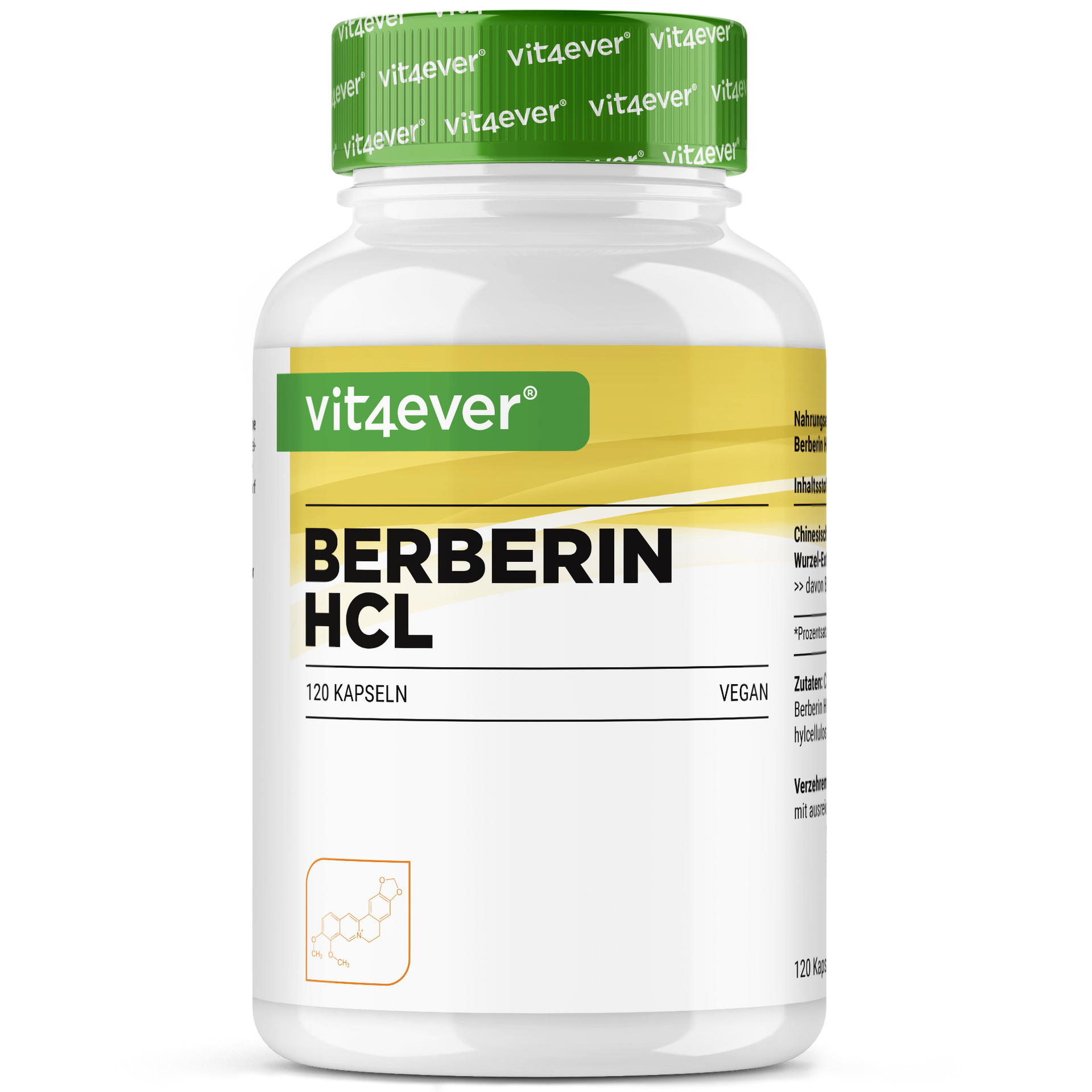 Vit4ever Berberin HCL 500 mg, 120 Kapseln — Produktfoto des Anbieters